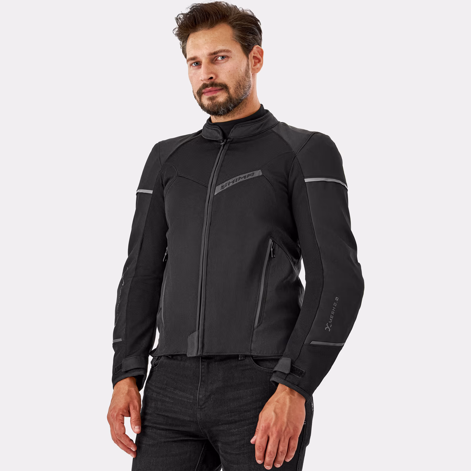 01_SHIMA_XMESH 2.0_JKT_BLACK_MEN