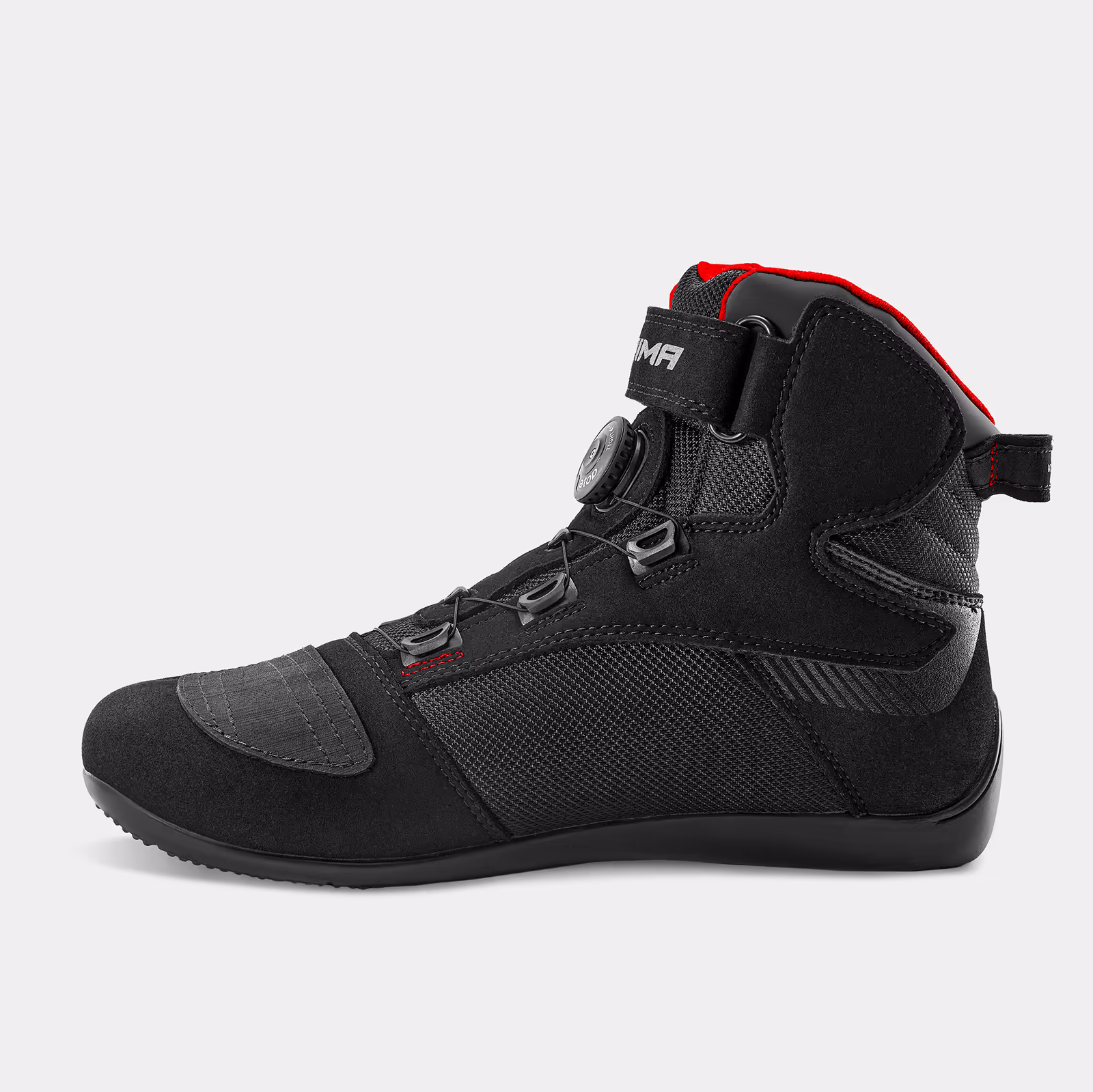 SHIMA_EXO VENTED_BOOT_LADY_RED_LEFT