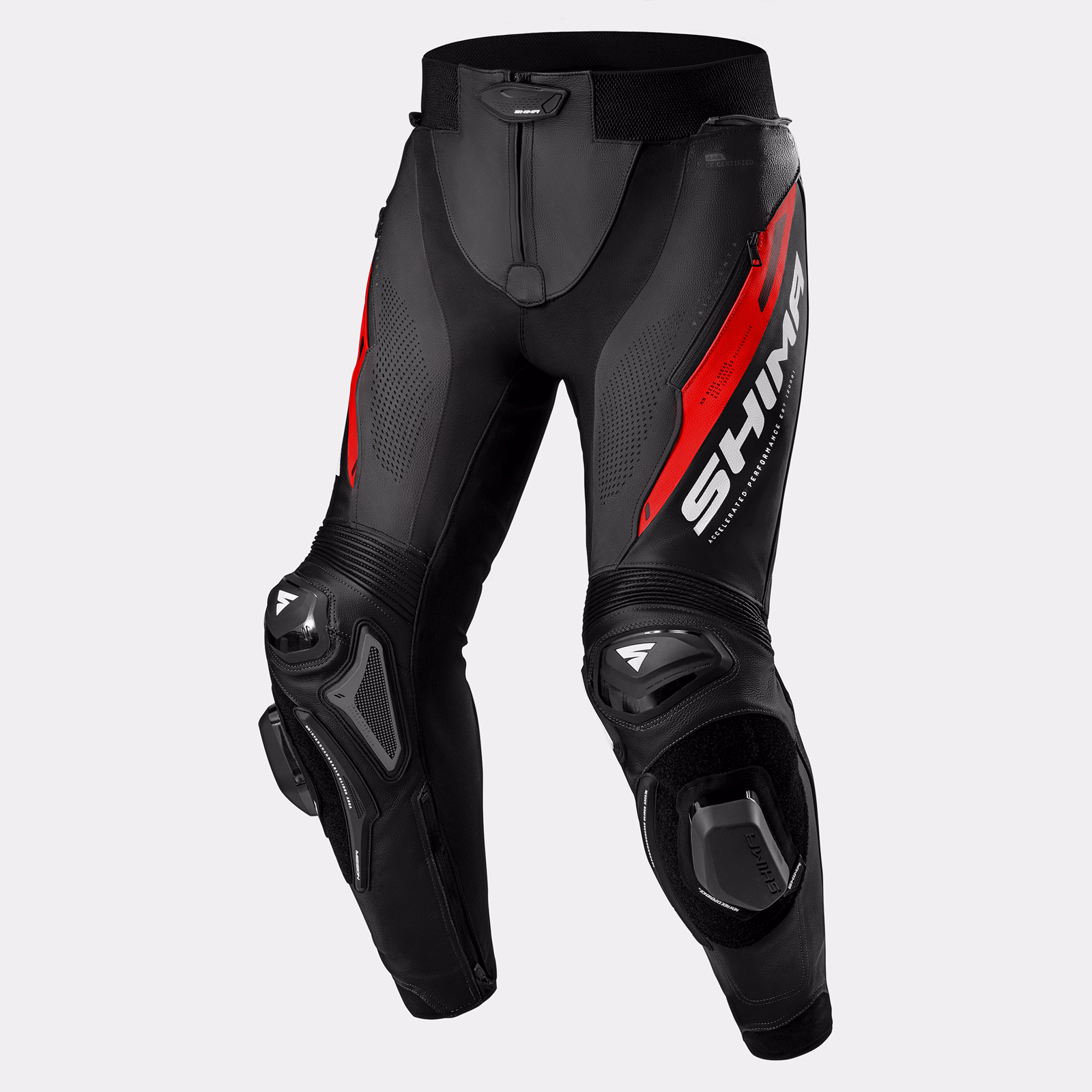 SHIMA_MISSION ST_PNT_MEN_BLACK RED_FRONT