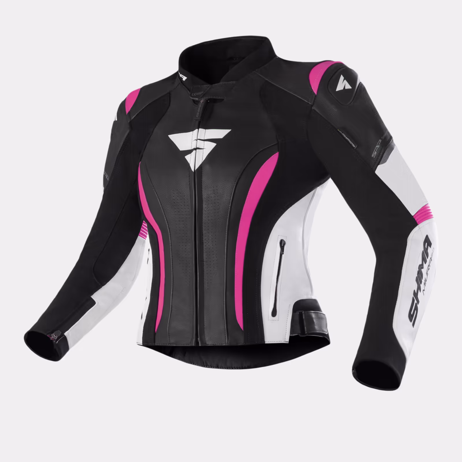 SHIMA_MIURA_chaqueta_fuchsia_frontal_1600px_Chaqueta_de_moto_mujer