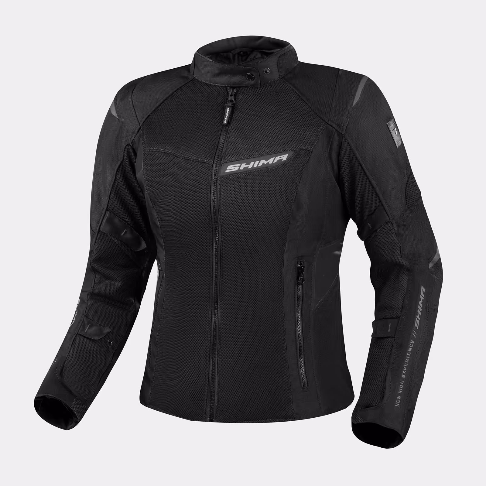 SHIMA_RUSH_VENTED_JACKET_LADY_BLACK_FRONT_2500X2500_Chaqueta_Moto_Mujer