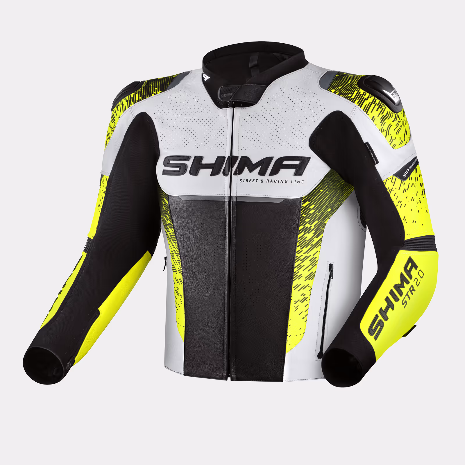 SHIMA_STR2_chaqueta_AMARILLA_fluo_frontal_1600px_Motocicleta_traje