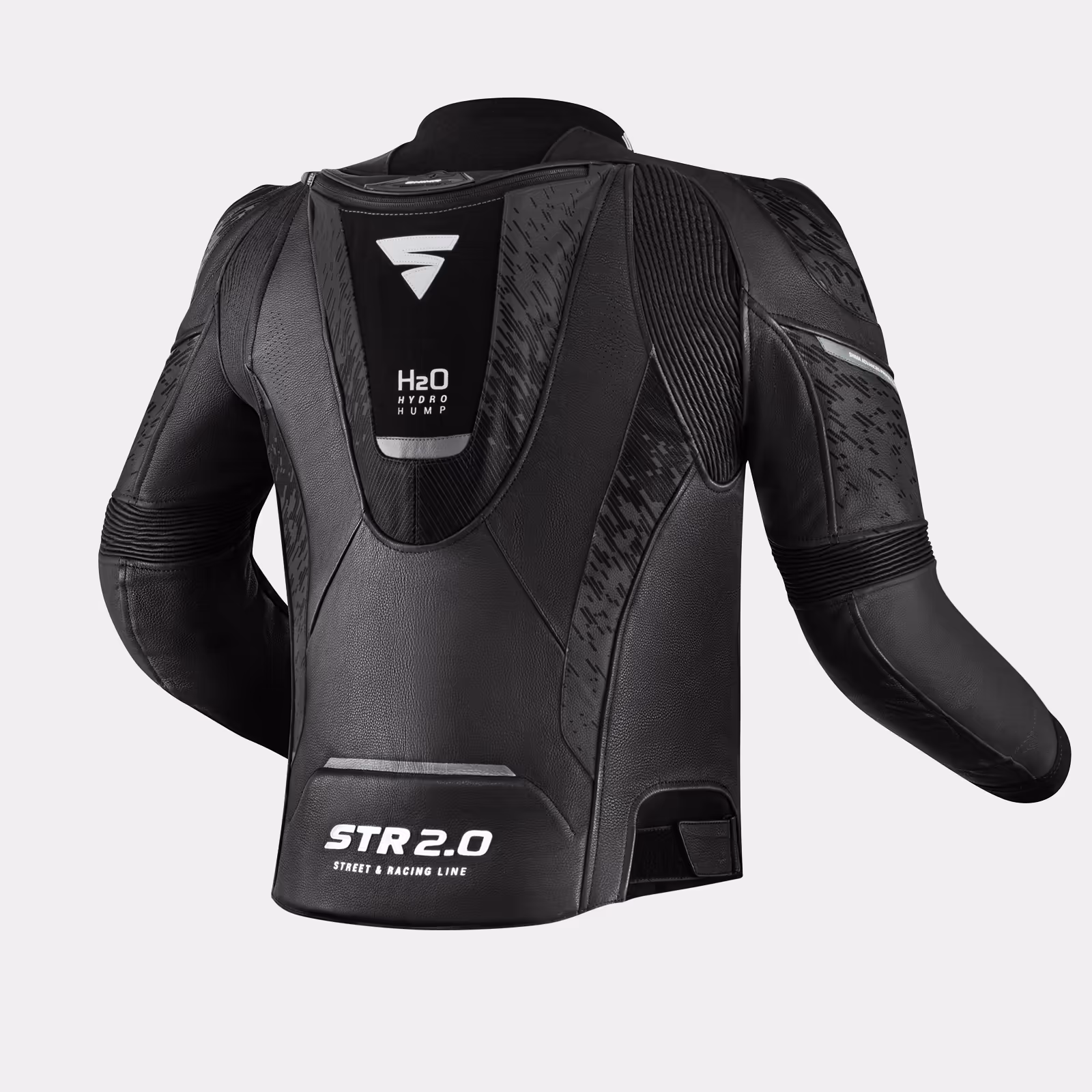 SHIMA_STR2_chaqueta_negra_gris_espalda_1600px_Motocicleta_traje