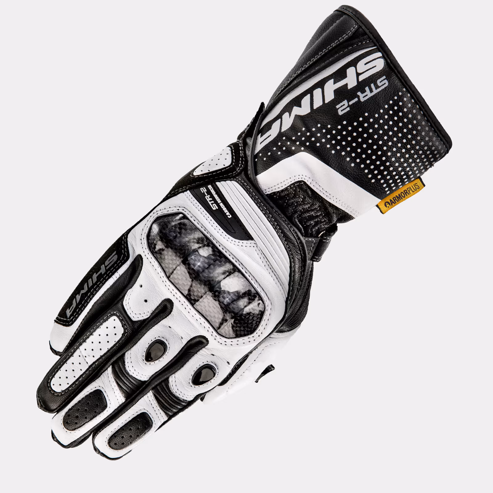 STR2_Guantes_blancos_negros_espalda_1600_Guantes_para_motocicleta